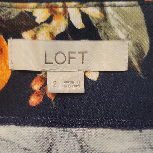 LOFT Orange Mini A-Line Skirt NWOT - Picture 2 of 6